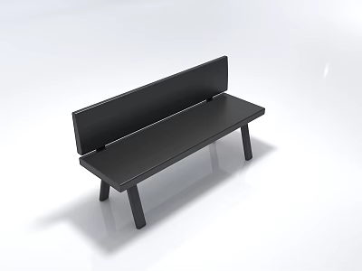 Modern Minimalist Sofa and Coffee Table Set with Black Finish and Clean Lines Design 3d model