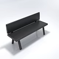 Modern Minimalist Sofa and Coffee Table Set with Black Finish and Clean Lines Design