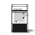 Modern Black Frame Washbasin Vanity With Shelf Cabinet And Hanging Mirror