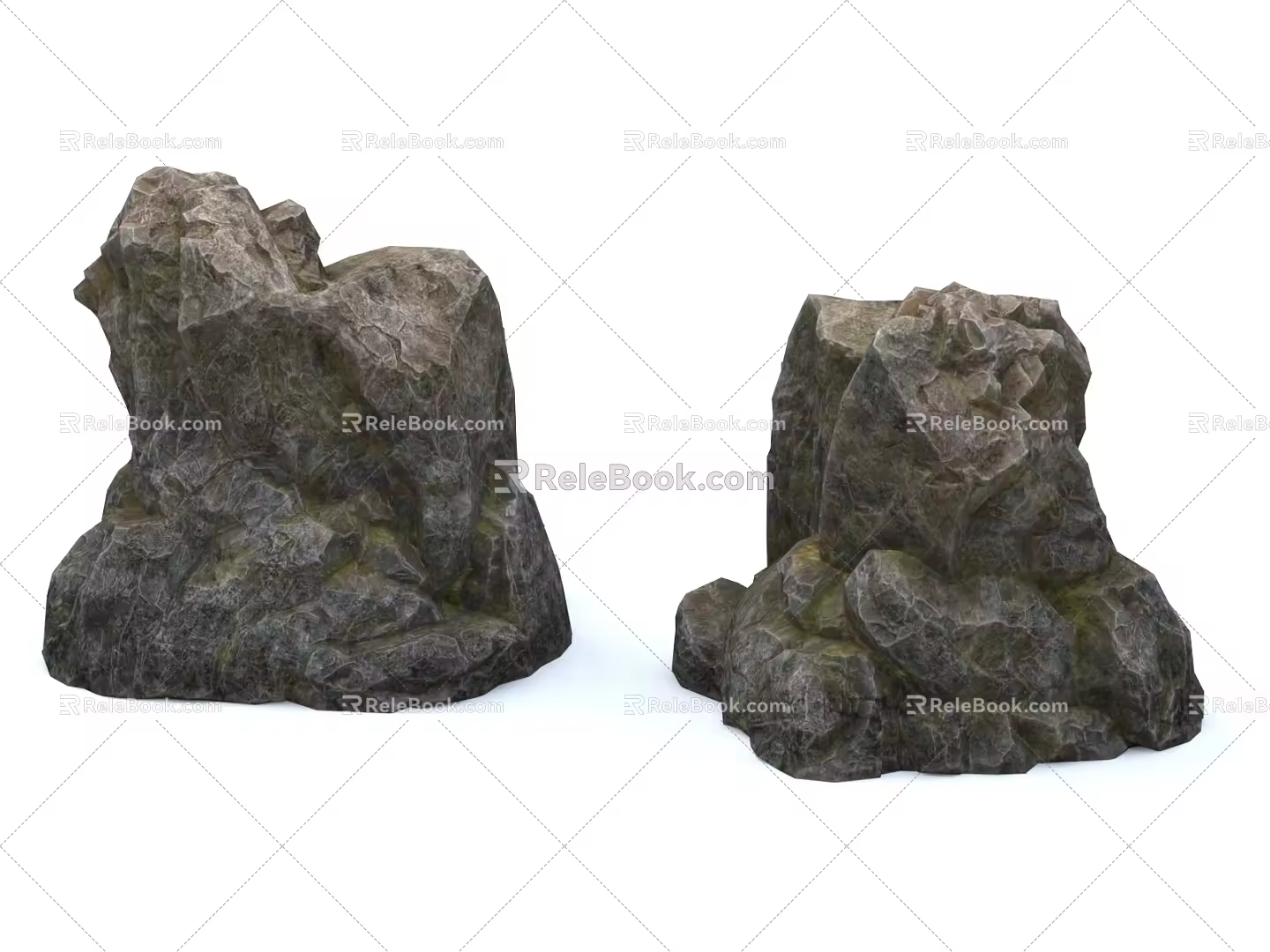 Rock Block Stone Rock Block Natural Landscape 3d model