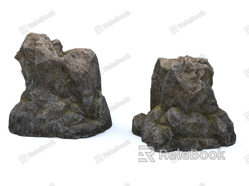 Rock Block Stone Rock Block Natural Landscape model