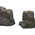 Rock Block Stone Rock Block Natural Landscape 3d model