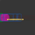 Sword With Green Hilt Golden Spiral Decoration And Gray Shiny Blade
