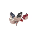 Leisure Chair With Multiple Colors Leather Upholstery And Decorative Pillows For Living Room