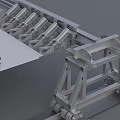 Industrial Automated Manufacturing Equipment With Large Workbench Metal Structure And Operator