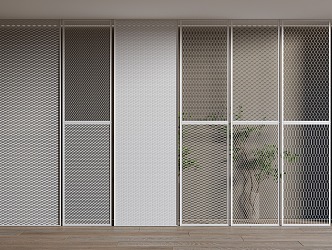 Metal punching plate metal grid metal partition 3d model