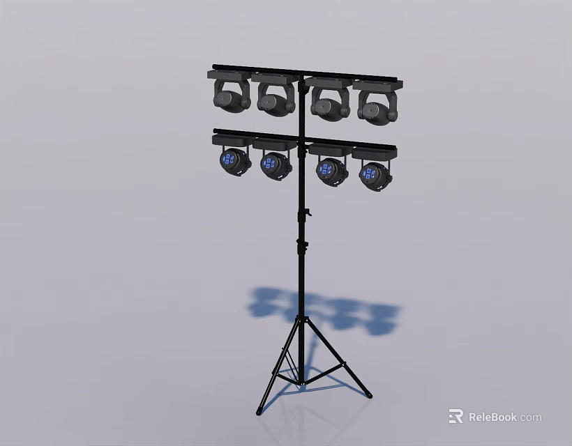 Modern Downlights And Spotlights On Tripod Stand For Interior Design And Lighting 3d model 