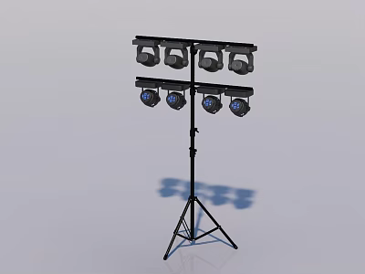 Modern Downlights And Spotlights On Tripod Stand For Interior Design And Lighting 3d model