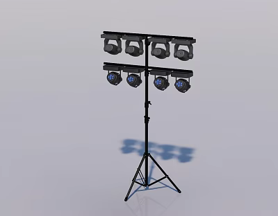 Modern Downlights And Spotlights On Tripod Stand For Interior Design And Lighting 3d model