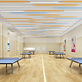 Modern Basketball Hall Basketball Hall Table Tennis Hall 3d model