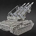 Military Armored Tank Featuring Camouflage Paint Missile Launcher System And Tracks