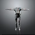 Space Exploration Astronaut Suit with Advanced Materials and Modern Technical Features