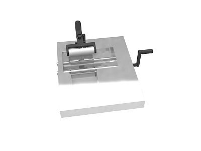 Industrial Mechanical Equipment With Metal Base Roller And Handle Components 3d model