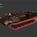 Military Armored Tracked Vehicle with Turret and Reinforced Hull for Tactical Operations