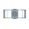 Outdoor Playground Equipment With Fish Shaped Decorations Square Platform And Spring Structure