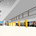 Car Dealership Showroom Featuring Yellow Sports Car And White Vehicles