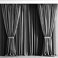 Beige Curtains With Sheer White Panels And Tiebacks For Window Light Filtering