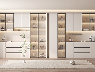 Modern Wine Cabinet Wine Cabinet Sideboard 3d model