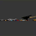 Colorful Model Planes And Cars With Various Shapes And Designs On