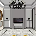 Modern Living Dining Room Interior With Sofa Coffee Table Yellow Stools And Branch Wall Decoration