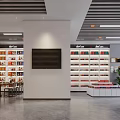 Modern Tobacco and Alcohol Store Interior With Neat Shelves And Diverse Products