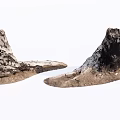 Weathered Stone Wood Decorative Pieces With Natural Texture Irregular Shape And Sandy Base