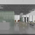 Modern Relaxation Area Interior With Wooden Table Chairs Green Plant And Open Design