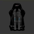 Black Racing Single Chair With Safety Straps And Modern Sporty Design
