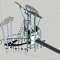 Clouds Rides Unpowered Rides Slide 3d model