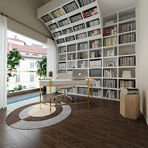 Modern study 3d model