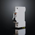 White Electrical Switch Panel With Black Control Button And Single Unit Design