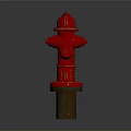 Red Outdoor Building Fire Hydrant With Rusted Base And Classic Design