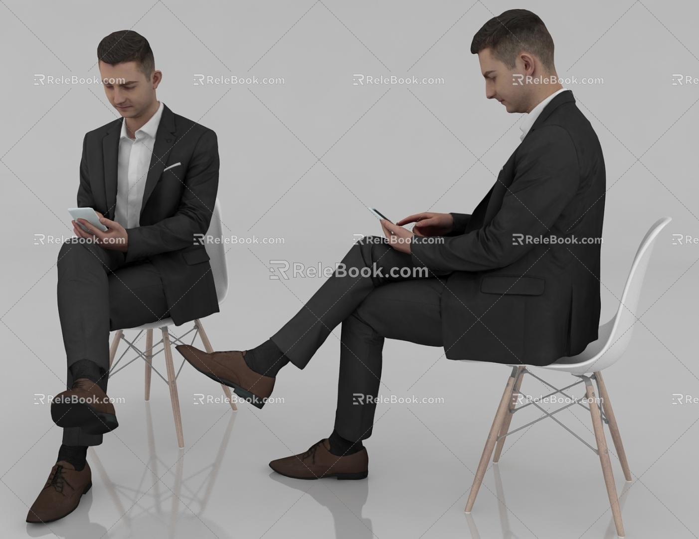 Man Sitting Character 3d model