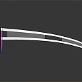 Fashionable White Frame Sunglasses With Pink Green Gradient Lenses And Sleek Design