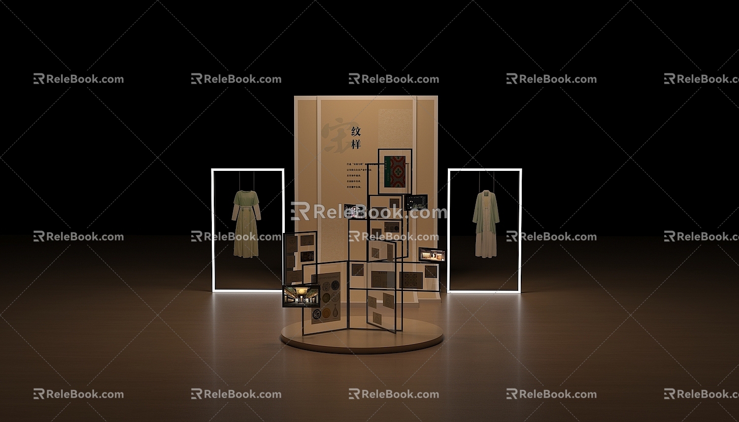 Iron display stand display stand fabric display 3d model