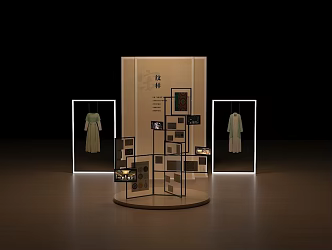 Iron display stand display stand fabric display 3d model