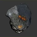 rock metal ore rock block rock block rock specimen boulder rock formation 3d model