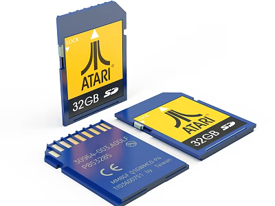 Atari 32GB Memory Card for Smartphone Digital Devices High Capacity Storage 3d model