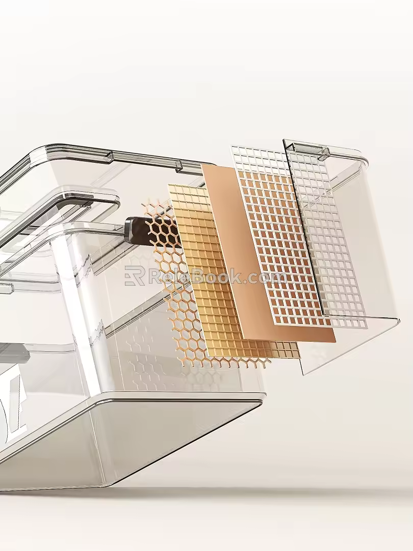 Layered material storage box storage box 3d model