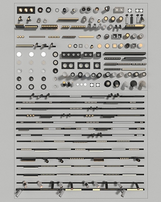 Modern spotlight downlight track light 3d model