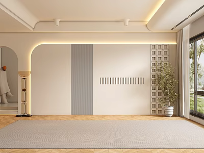 Silent background wall 3d model