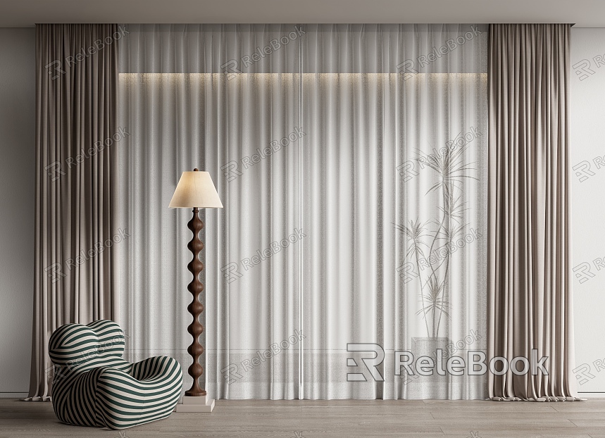 curtain fabric curtain gauze curtain model