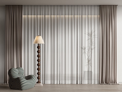 curtain fabric curtain gauze curtain model