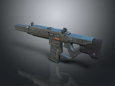 modern rifle semi-automatic rifle combat rifle battle rifle 3d model