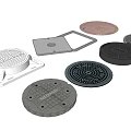 Road Infrastructure Different Types of Manhole Covers with Metal Grid and Safety Designs
