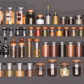 Transparent Glass Spice Jars With Airtight Lids For Organized Kitchen Storage Solutions