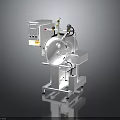 Sturdy Industrial Mechanical Equipment With Circular Component Control Panel And Stand
