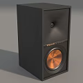 Modern Black Home Entertainment Speaker With Copper Woofer Design