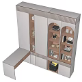 Open shelf bookcase 3d model