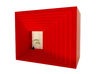 Style interior landscape modeling installation art su model 3d model